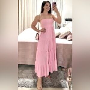 Elegant Pink Maxi Dress